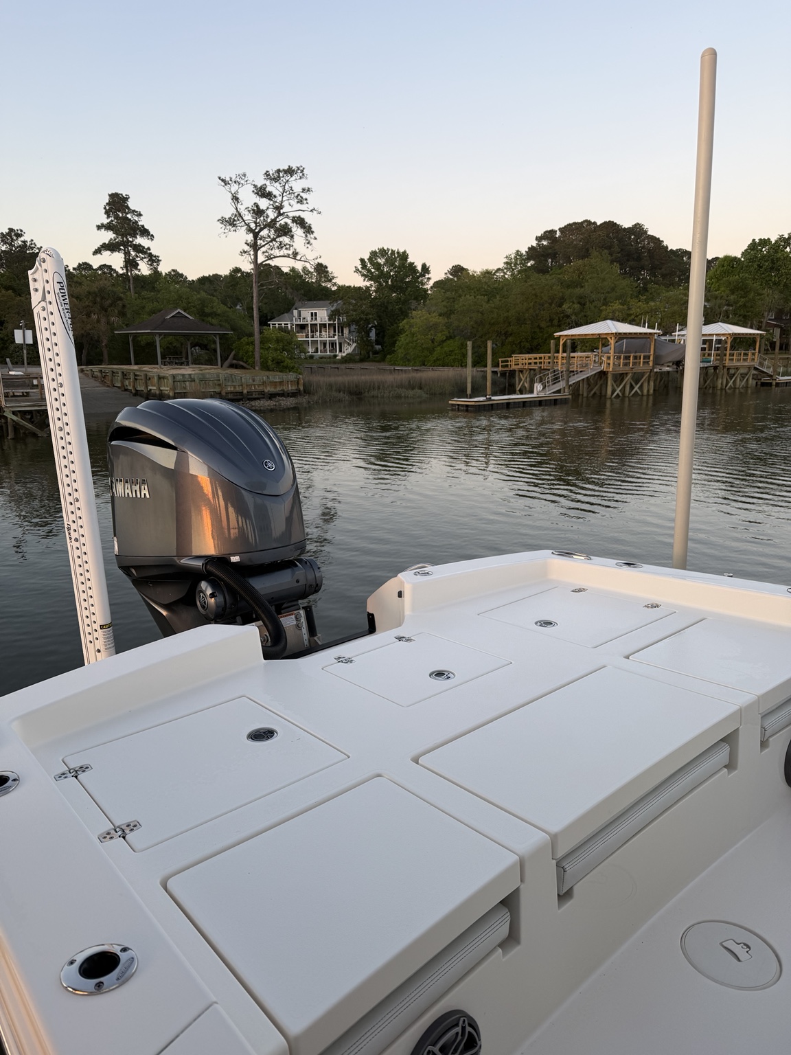 Aft deck and Yamaha outboard